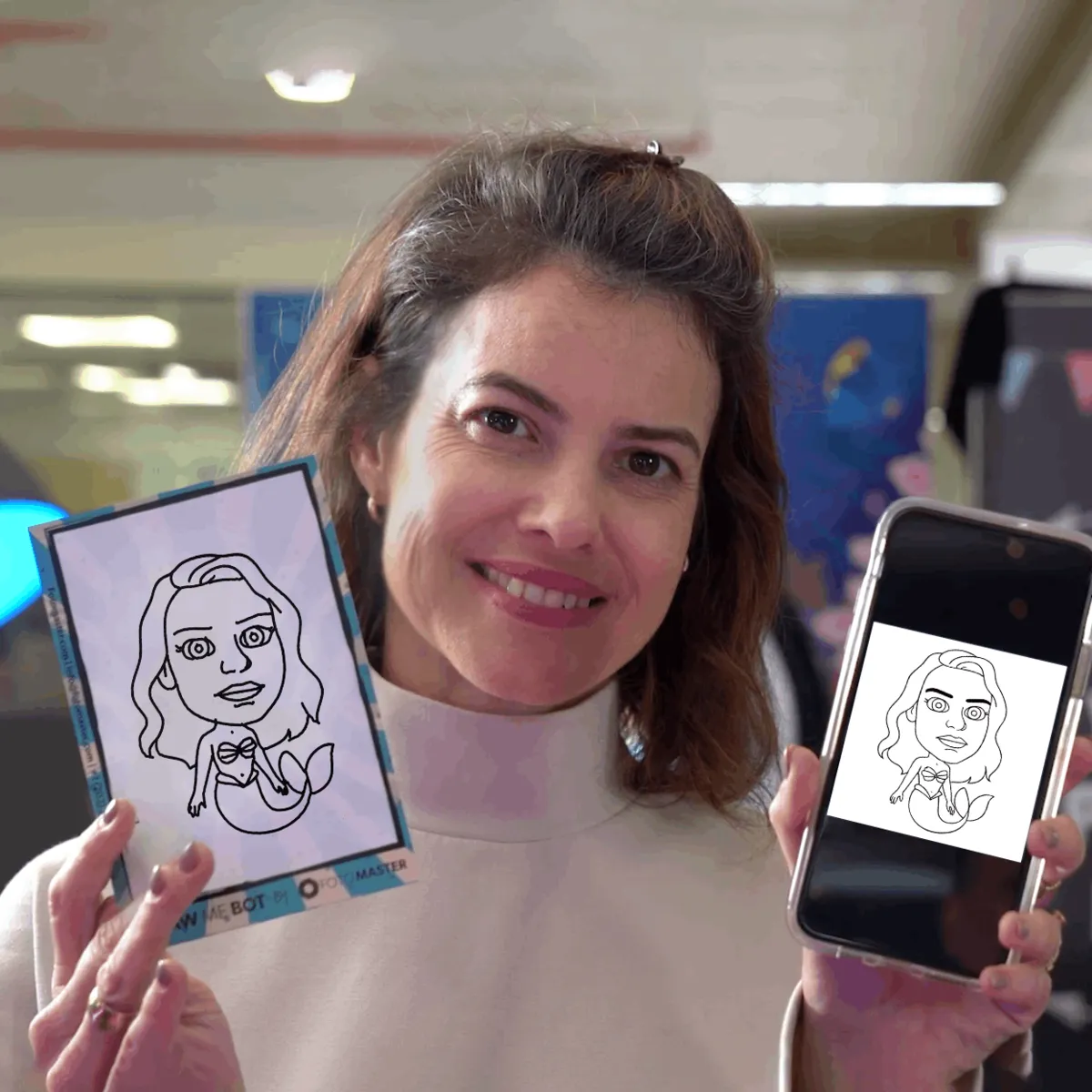 Draw Me Bot drawing and digital result