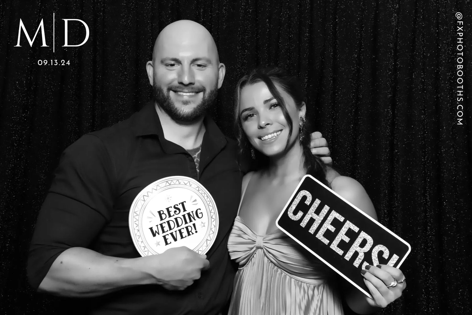 Reverse glam photo booth portrait