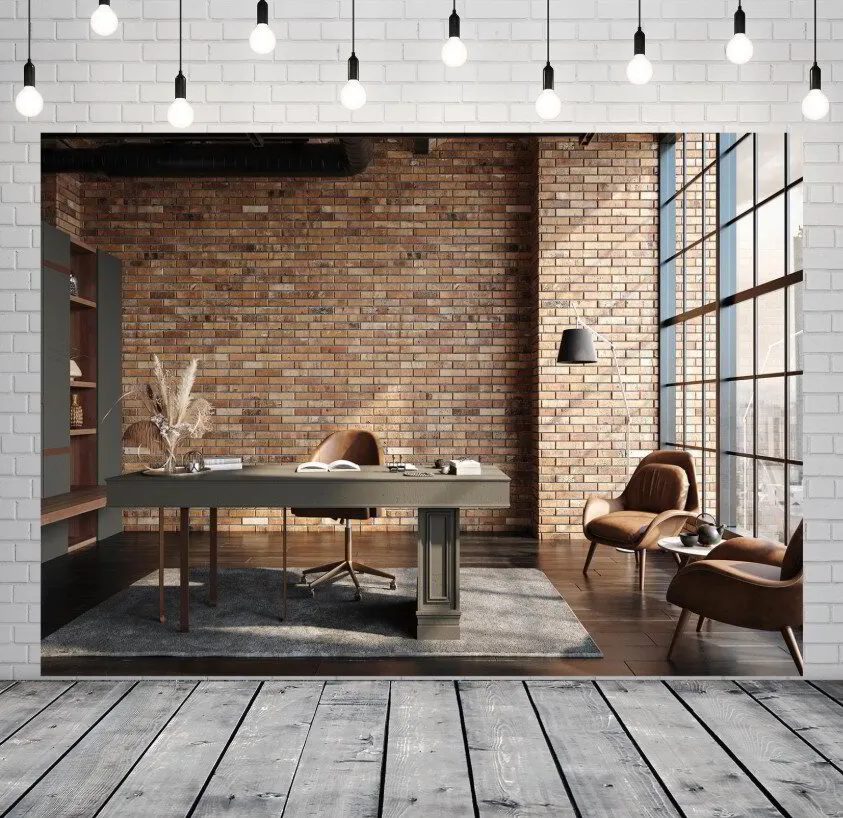 Industrial-inspired photo booth set
