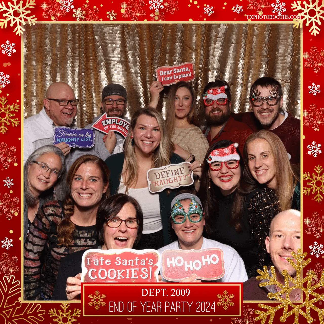 Corporate holiday party photo booth GIF at the Inn at Leola Village