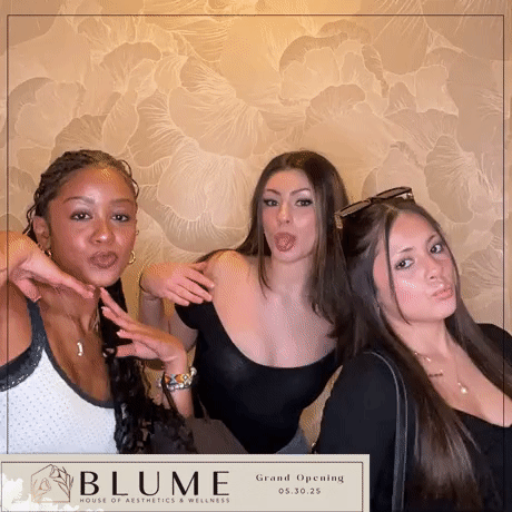 Blume grand opening photo booth output